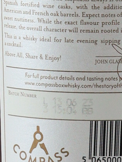 Compass Box The Story of the Spaniard 2023 Release 700ml (Official Import) - image 8