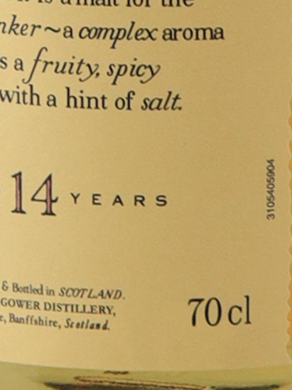 Inchgower 14 Year 2021 Release Lot 1098