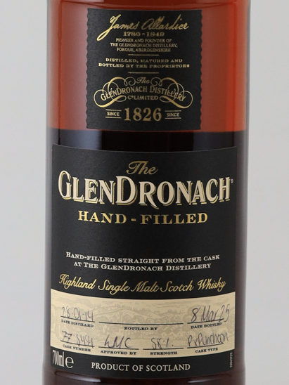 Glendronach 11 Year Old 2014 Hand Filled