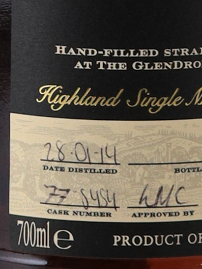 Glendronach 11 Year Old 2014 Hand Filled
