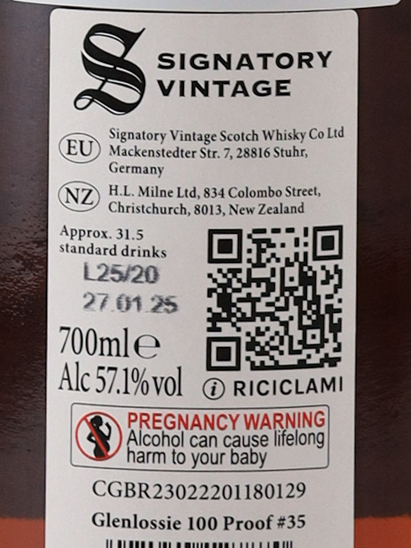 Signatory Glenlossie 12 Years 2012 57.1%