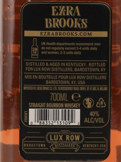 Ezra Brooks Black 700ml [Parallel Import]