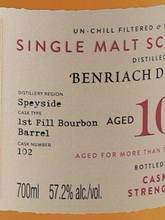 Load image into Gallery viewer, AD Rattray Benriach 10 years 2014 57.2%