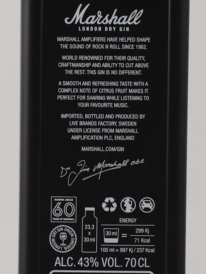 Marshall London Dry Gin 43%