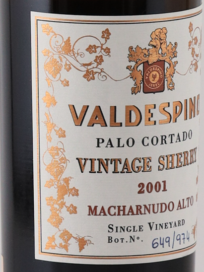 Valdespino Palo Cortado Vintage Sherry 2001 375ml