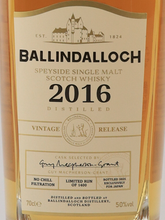 Load image into Gallery viewer, Ballindalloch Vintage Release 2016