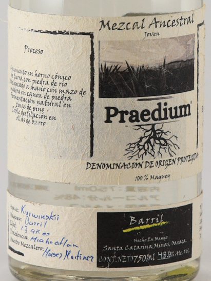 Mezcal Praedium Barril