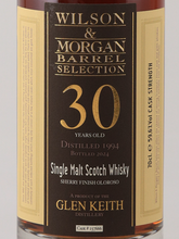 Load image into Gallery viewer, Wilson &amp; Morgan Glen Keith 30 Year Old 1994