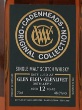 Load image into Gallery viewer, CADENHEAD'S Original Collection Glen Elgin 12 Years 46%