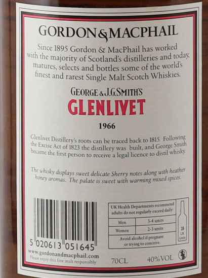 Gordon & MacPhail Glenlivet 1966／2014