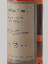 Load image into Gallery viewer, Decadent Drams Ben Nevis 12 Years Old 2012 Sherry Cask Finish 53%