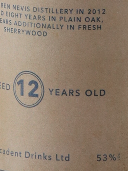 Decadent Drams Ben Nevis 12 Years Old 2012 Sherry Cask Finish 53%