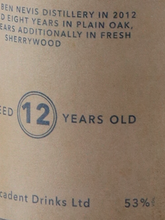 Load image into Gallery viewer, Decadent Drams Ben Nevis 12 Years Old 2012 Sherry Cask Finish 53%
