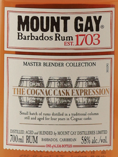 Mount Gay Cognac Cask Expression