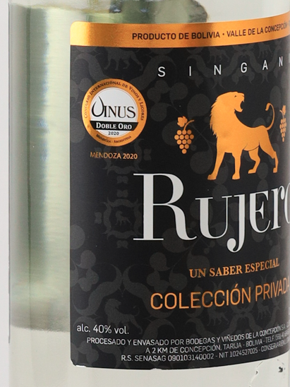 Rujero Private Collection Bolivia Label