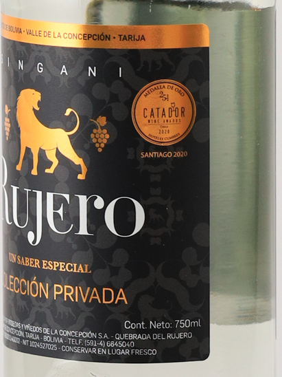 Rujero Private Collection Bolivia Label