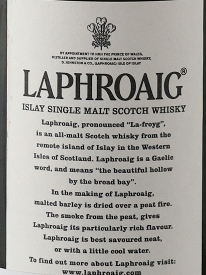Laphroaig 10 Year Old 40% 750ml Old Label (Parallel Import; Label, Cap and Box Defects) - image 9