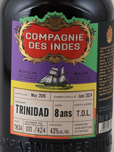 Load image into Gallery viewer, Compagnie des Indes Trinidad 8 Year Old 2016