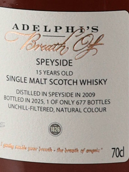 Adelphi Breath of Speyside 15 Years 2009 58.1%