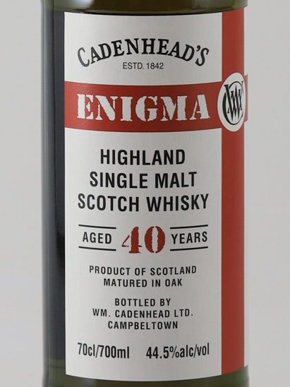 CADENHEAD'S Enigma Highland 40 Years Old 1985 44.5% — Single Malt