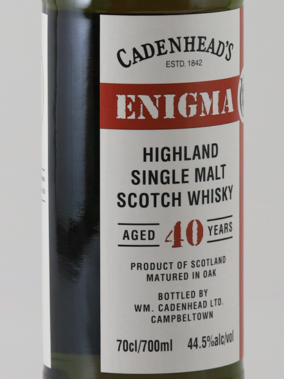 CADENHEAD'S Enigma Highland 40 Years Old 1985 44.5% — Single Malt