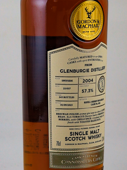 Connoisseur's Choice Cask Strength Glenburgie 21 Year Old 2004