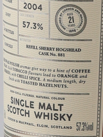 Connoisseur's Choice Cask Strength Glenburgie 21 Year Old 2004