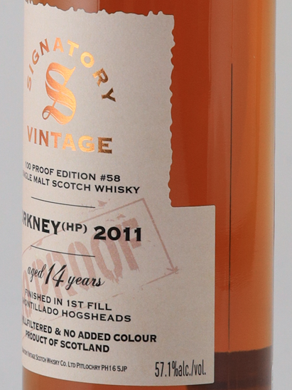 Signatory Orkney 14 Year Old 2011 Amontillado Cask Finish 57.1%