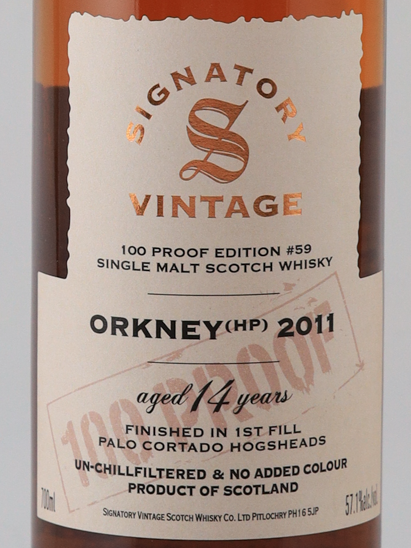 Signatory Orkney 14 Year Old 2011 Palo Cortado Cask Finish 57.1%