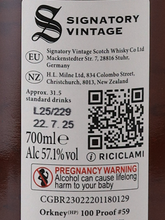 Load image into Gallery viewer, Signatory Orkney 14 Year Old 2011 Palo Cortado Cask Finish 57.1%