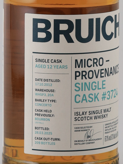Bruichladdich Micro Provenance Single Cask #3724