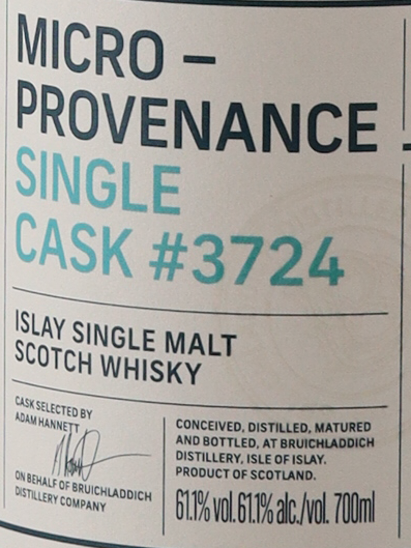 Bruichladdich Micro Provenance Single Cask #3724
