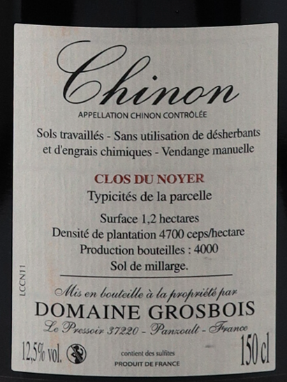 Domaine Grosbois Chinon Clos du Noyer 2011 1500ml