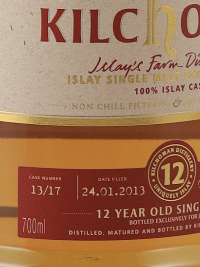 Kilchoman 100% Islay 12 Years 2013 54%