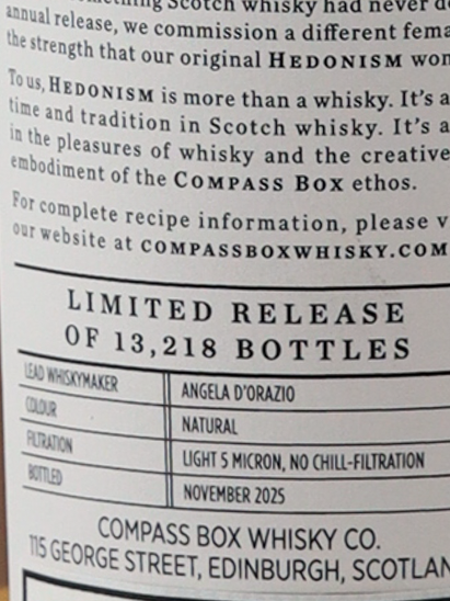 Compass Box Hedonism Annual Release 2026