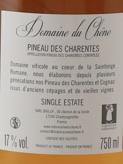 Domaine du Chene Pineau Des Charentes Folle Blanche