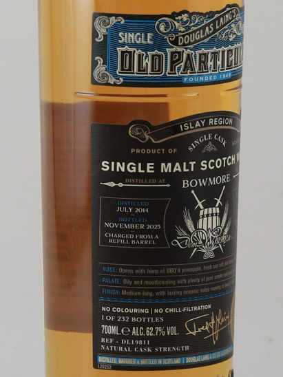 Old Particular Bowmore 11 Years Old 2014 for Dein 62.7%