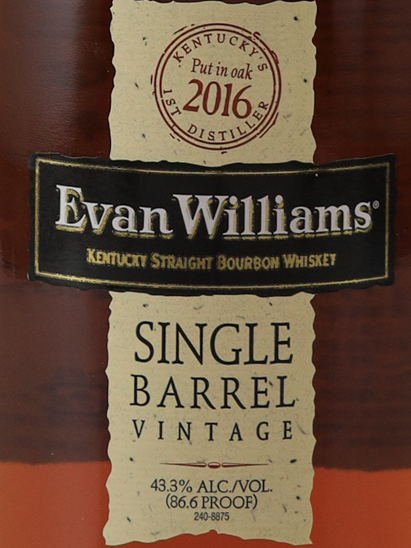 Evan Williams Single Barrel 2016 [Authorized Import]