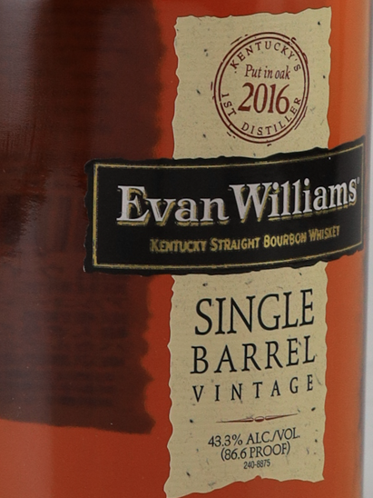 Evan Williams Single Barrel 2016 [Authorized Import]