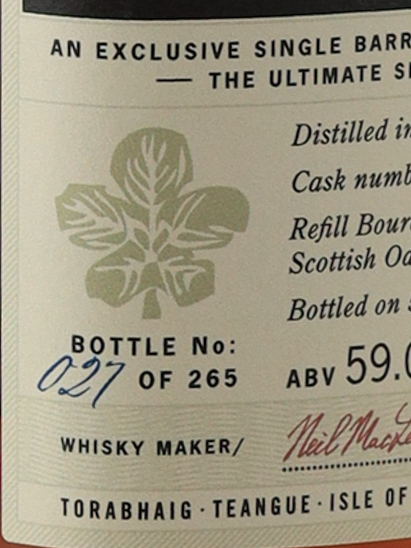 Torabhaig 2018 Scottish Oak 59%