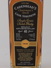 Load image into Gallery viewer, CADENHEAD'S Chairman's Stock North British 40 Years 1985 51.9%