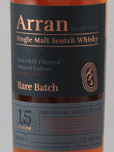 Load image into Gallery viewer, Arran Rare Batch 15 Year Old French Oak Grand Cru 52.5% [Authorized Import]