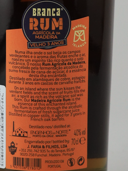 Branca Rum 3 years