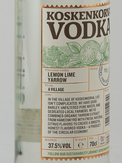 Koskenkorva Flavored Vodka Lemon Lime Yarrow