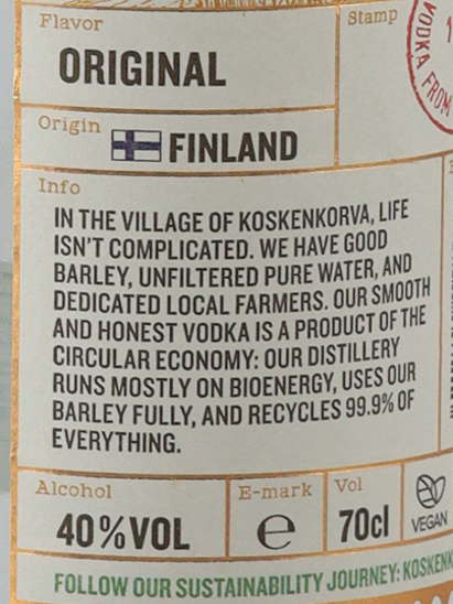 Koskenkorva vodka original