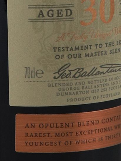 Ballantine's 30 Years [Authorized Import]