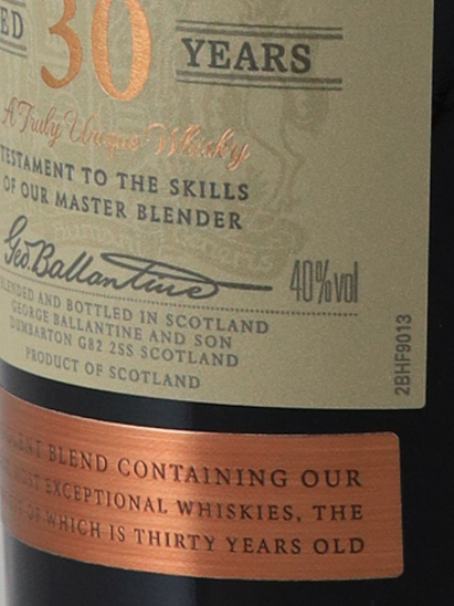 Ballantine's 30 Years [Authorized Import]