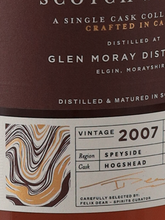 Load image into Gallery viewer, BB&amp;R Odyssey Glen Moray 18 Year 2007 54%