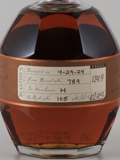 Blanton's Straight from the Barrel 62.45% (defective label)