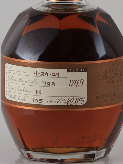 Blanton's Straight from the Barrel 62.45% (defective label)